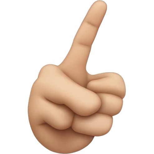 Hand Emoji but with only 3 fingers in the air, thumb and pinky down emoji