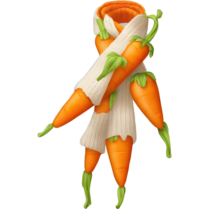 Carrot scarf emoji