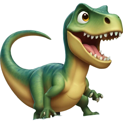 Dinosaurio surfeando emoji