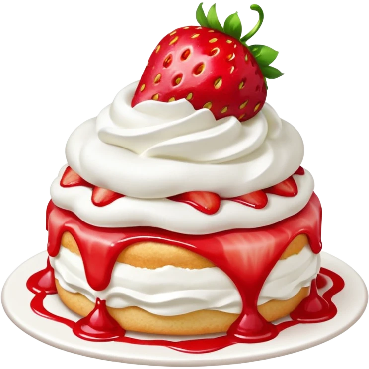 Strawberry shortcake kiss emoji