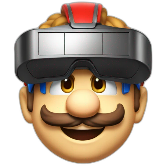Super mario with VR Glasses (full picture) emoji