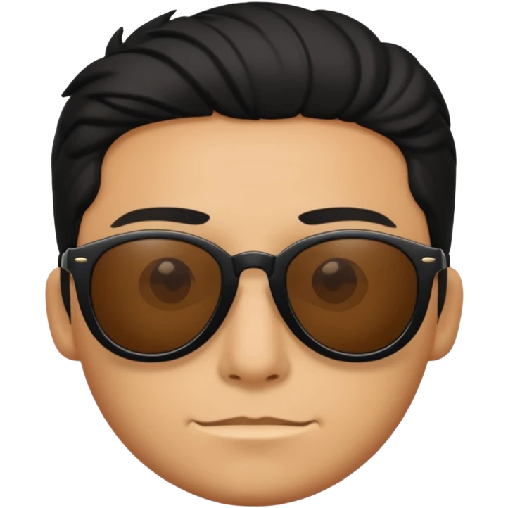 shorkshire con lentes de sol completamente negros emoji