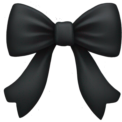 Black bow emoji