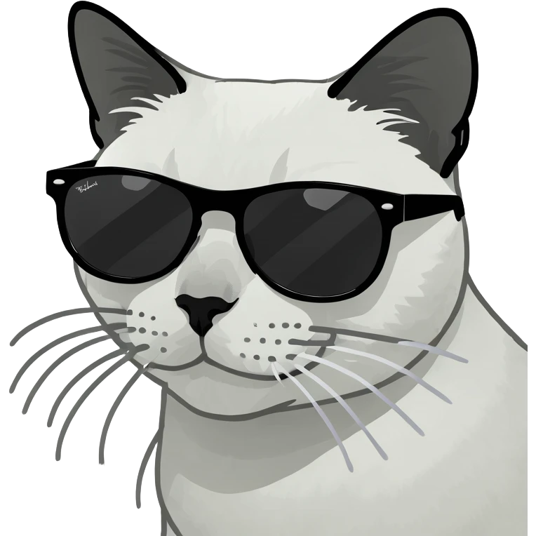 Cat with sunglasses emoji