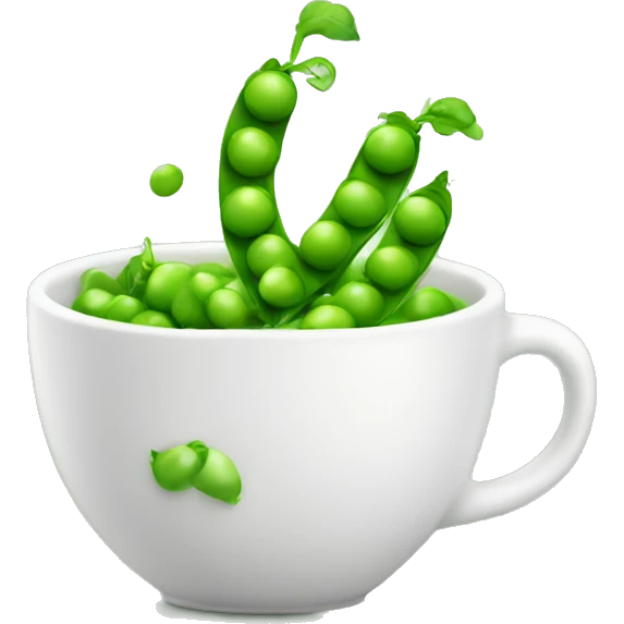 peas fluctuating in a cup emoji