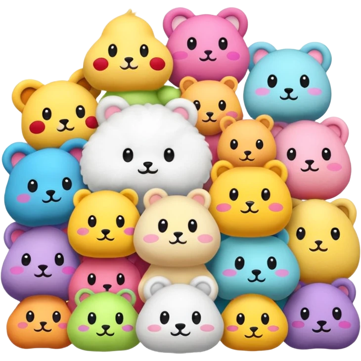Beautiful plush toys emoji