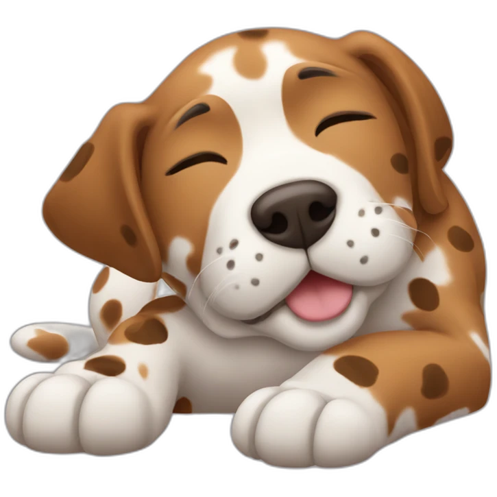 Brown Dalmatiner sleeping emoji