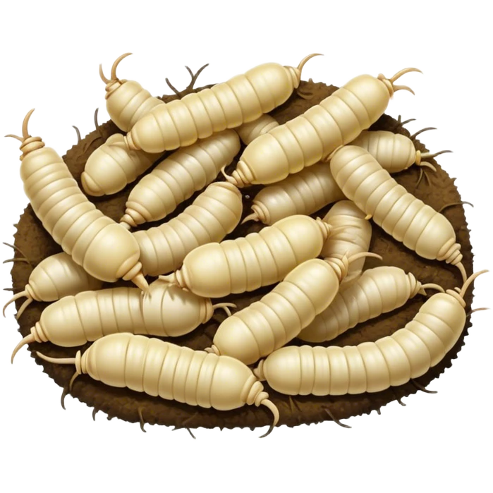 several maggots feeding emoji