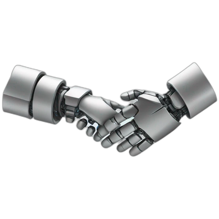 human and robot handshake emoji
