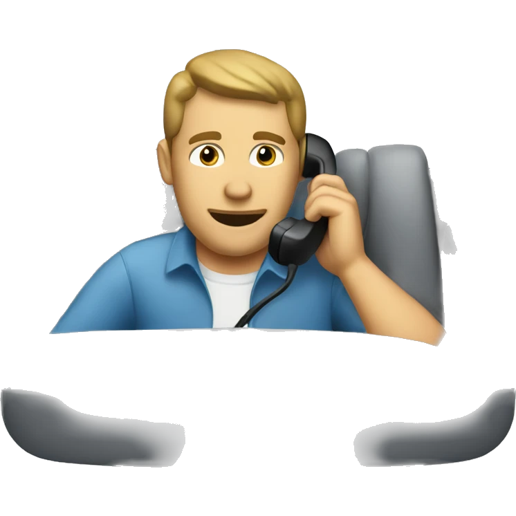 a text driver talking on the phone emoji