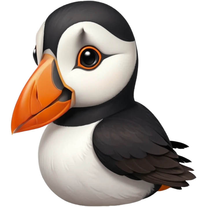 puffin holding a sugar cube emoji