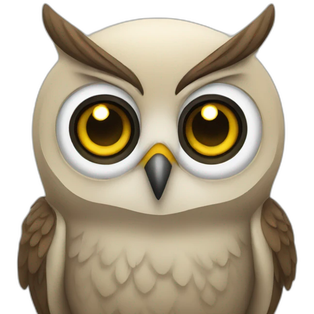 An annoying owl emoji