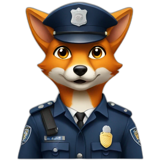 police fox emoji
