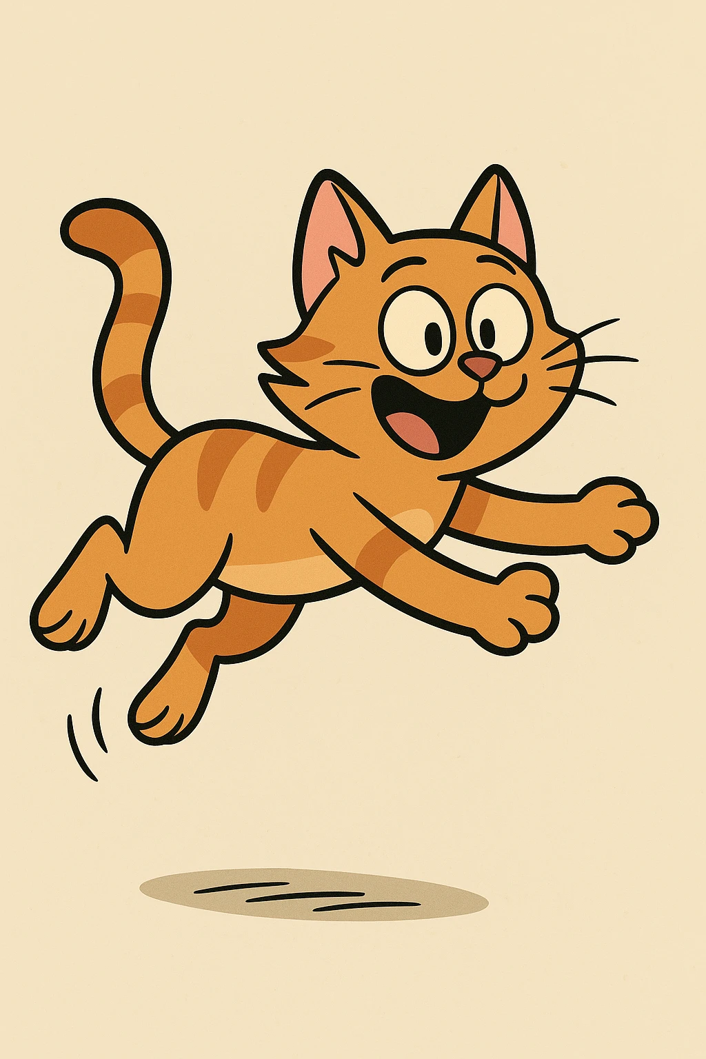 a playful cat jumping emoji