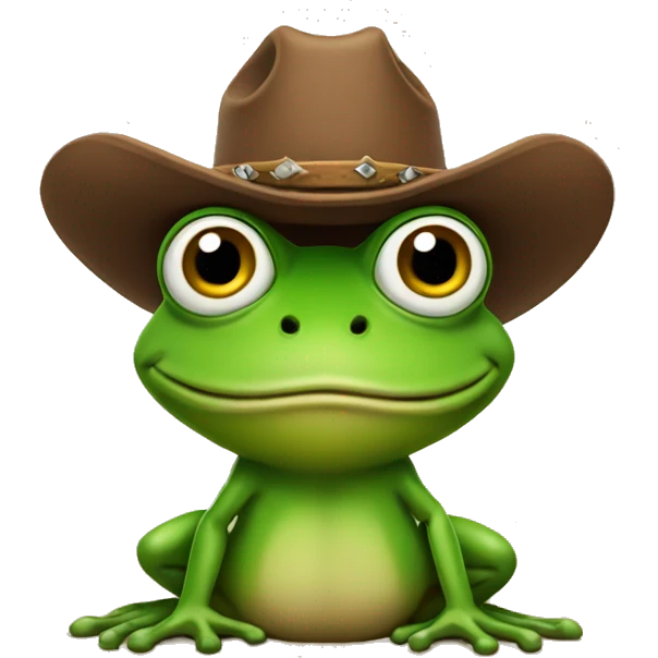 Cowboy frog emoji