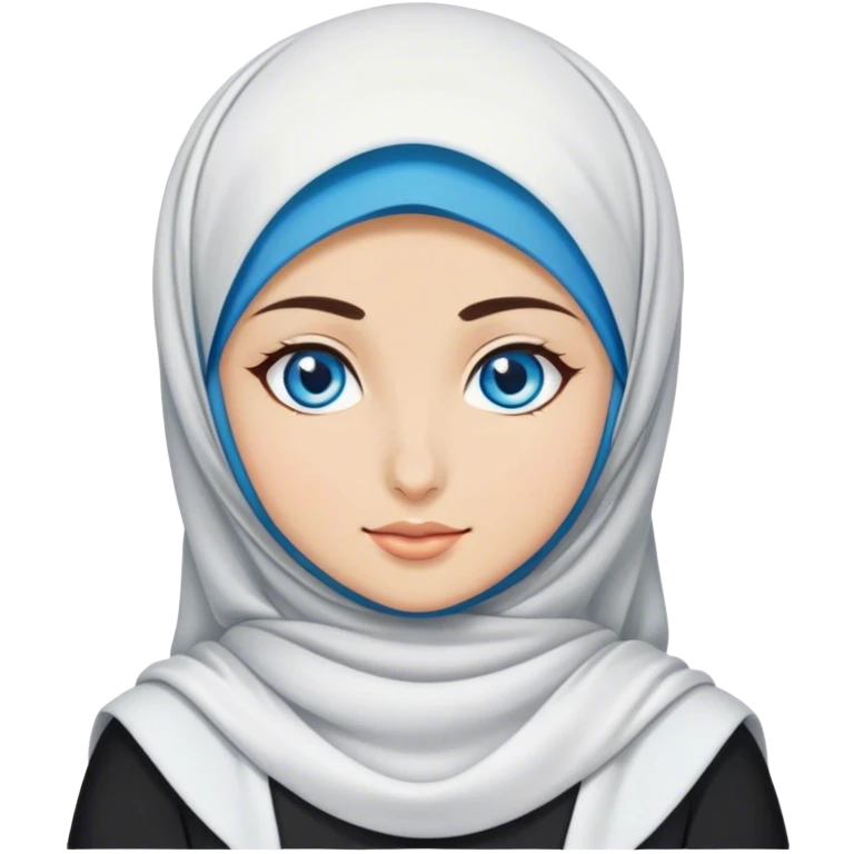 Turkish beautiful finish Konya girl blue eyes with hijab and cultured dress emoji