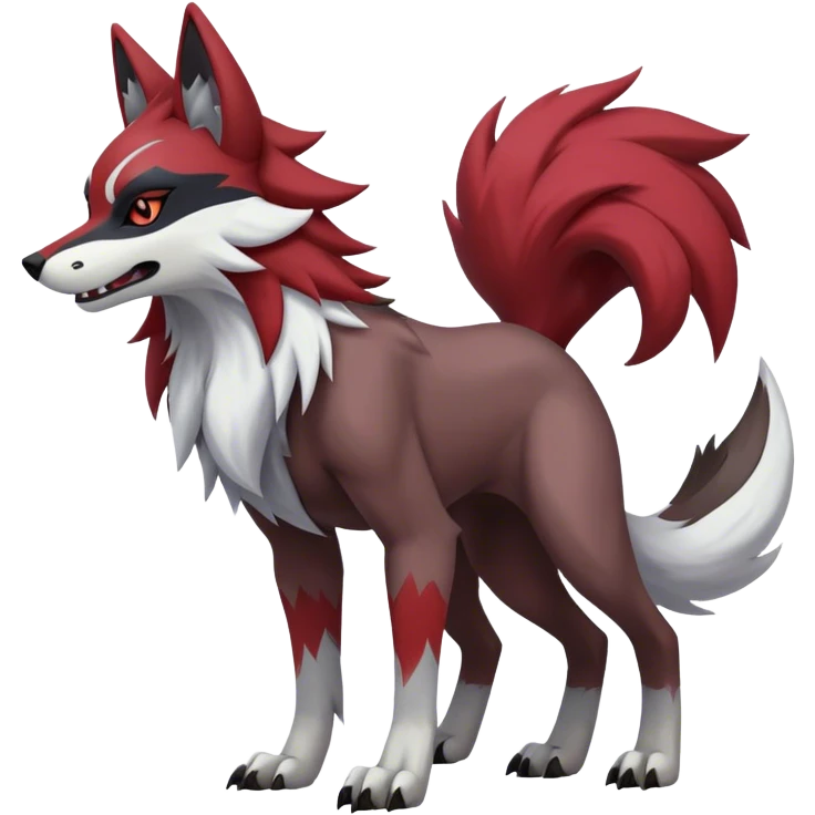 Zoroark-Lycanroc full body emoji