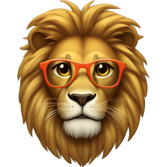 Lion whit Sunny glases  emoji