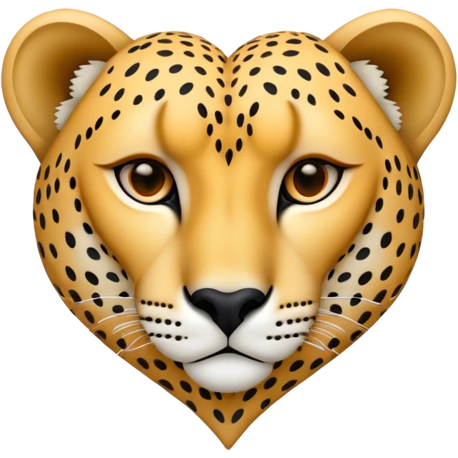 Cheetah heart emoji