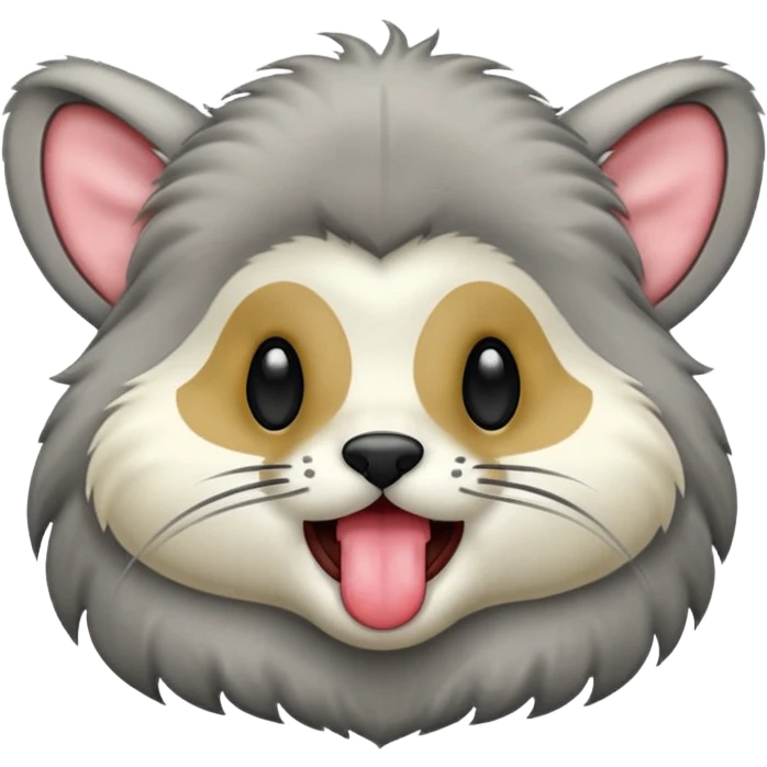 A thrunbo from the game rimworld. Front view, sticks the tongue out and licks emoji