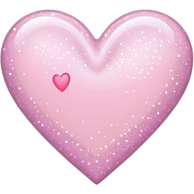 Pastel pink skinny heart with sparkle emoji