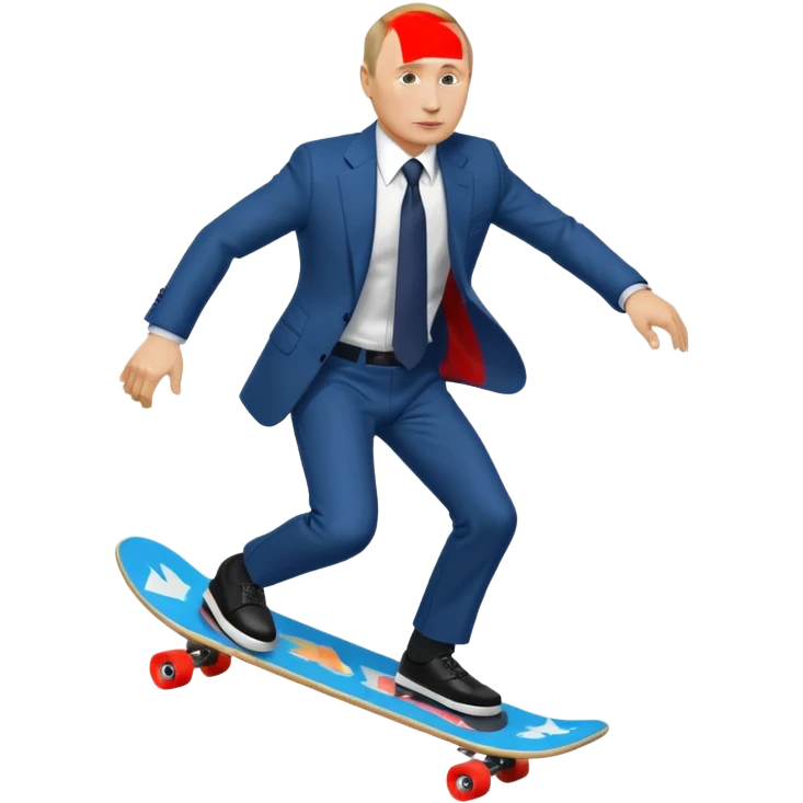 putin riding skate board emoji