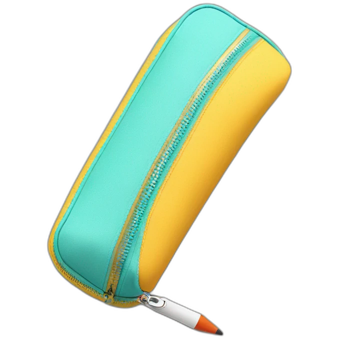 pencil case with zipper emoji