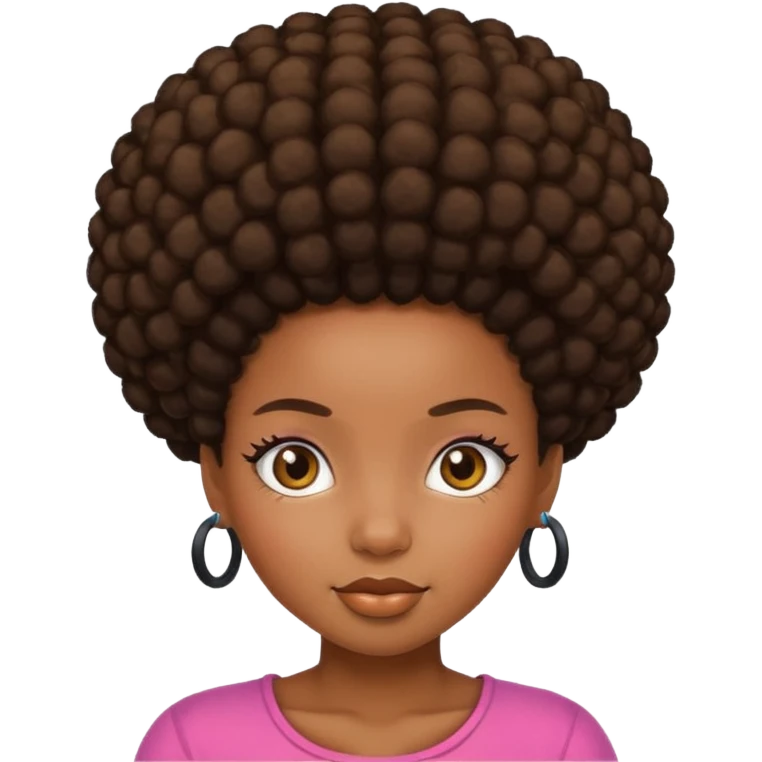 afro puff girl african girl emoji