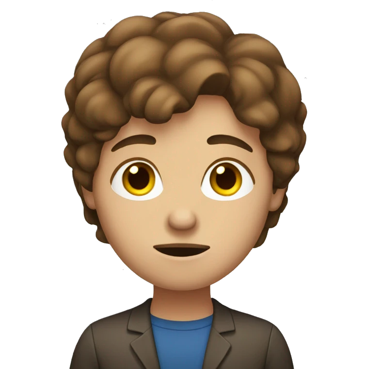 Brown haired Tired in officen emoji