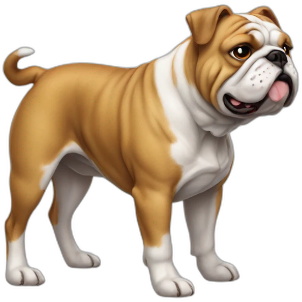 Dog Bulldog full-height emoji