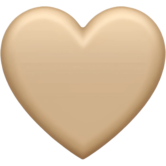 beige heart emoji