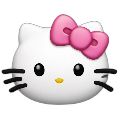 hello kitty hear emoji