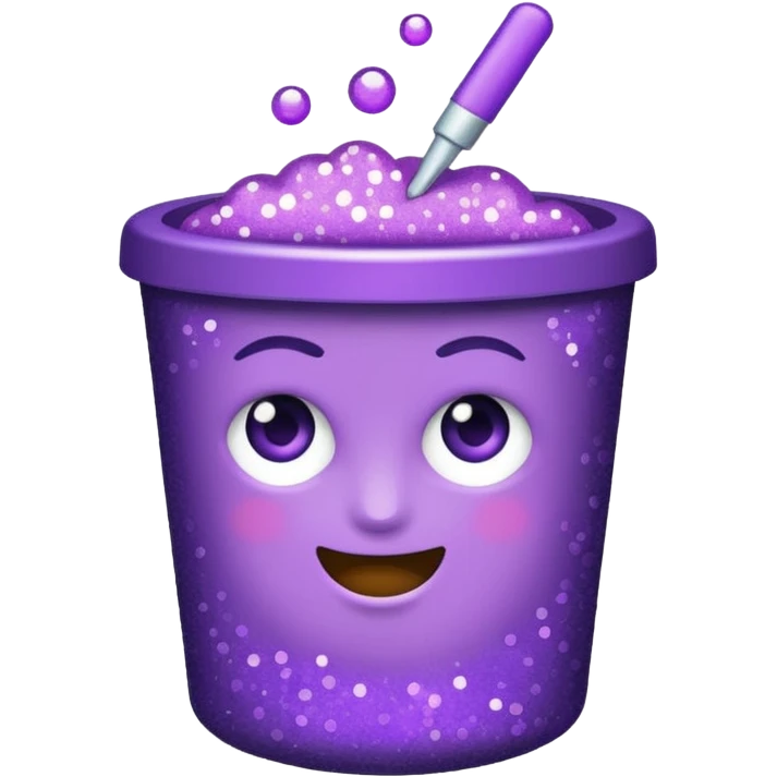 glitter purple and cian bin emoji