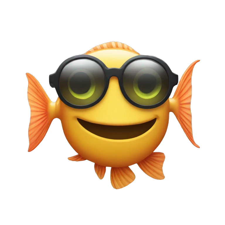 Fish with sunglasses  emoji