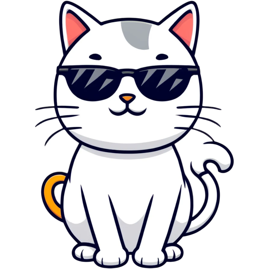 Cat with sunglasses emoji