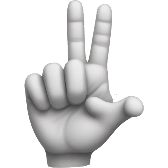 hand with two fingers up emoji