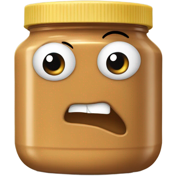 Peanut butter with eyes emoji