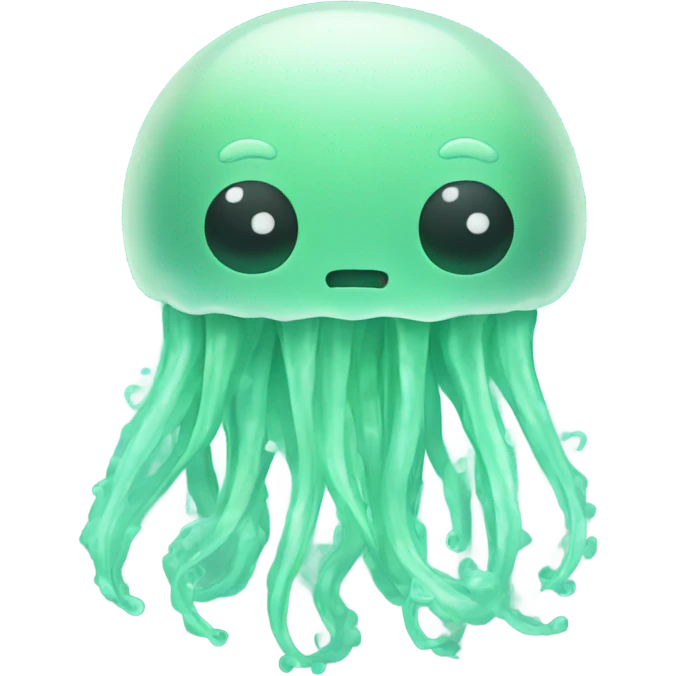 Mint green jellyfish  emoji