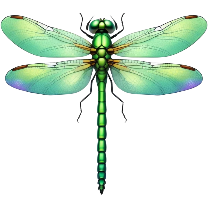 Bright Green dragonfly simple  emoji