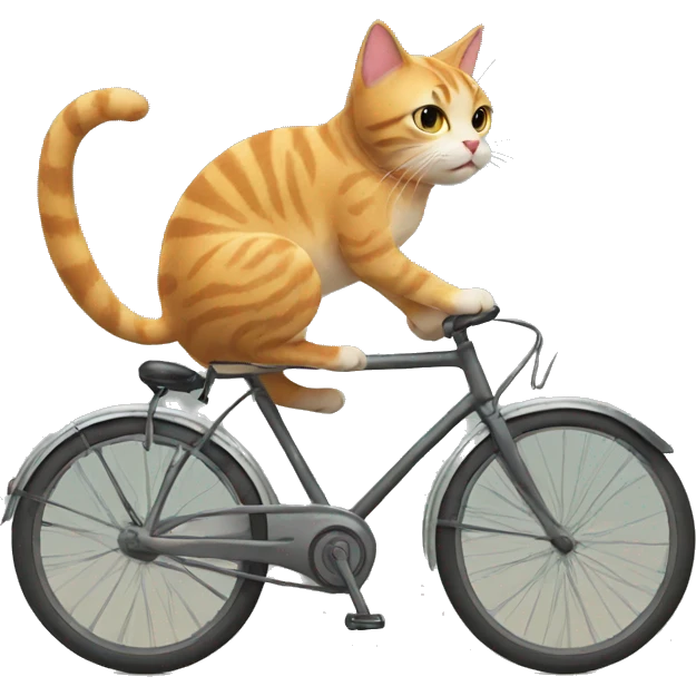 cat riding a bike emoji