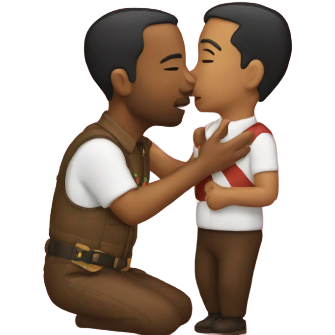 Christmas kiss emoji