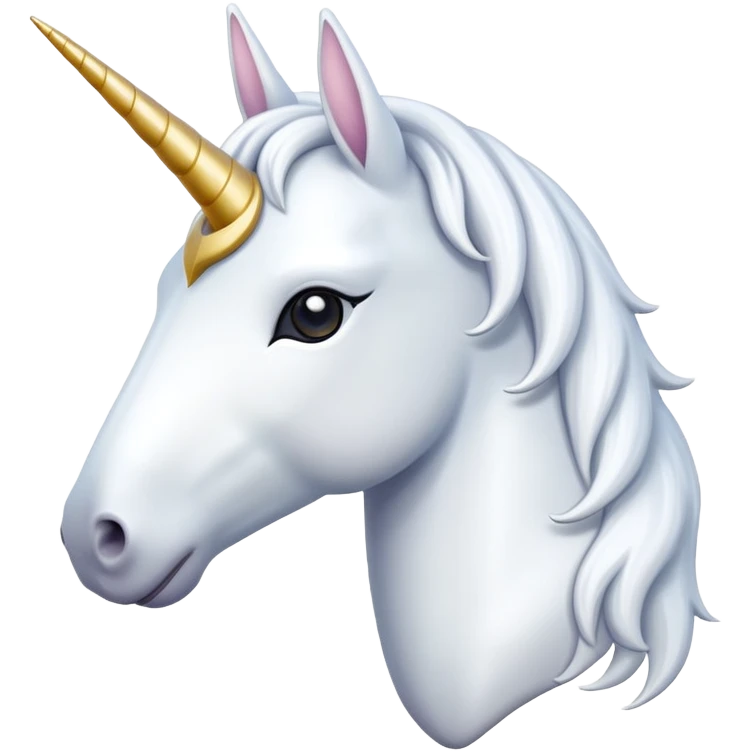 all white unicorn emoji