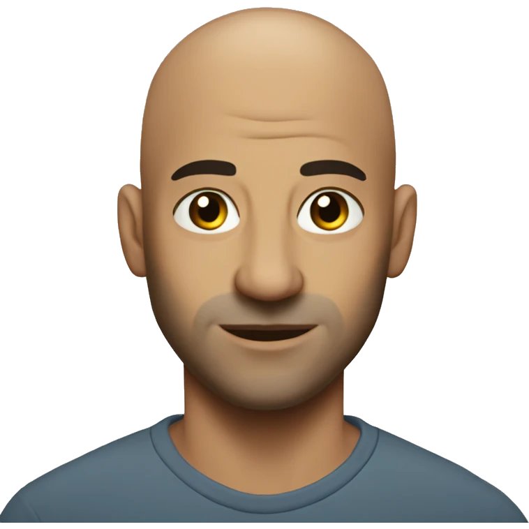 bald tattooed man indoors emoji