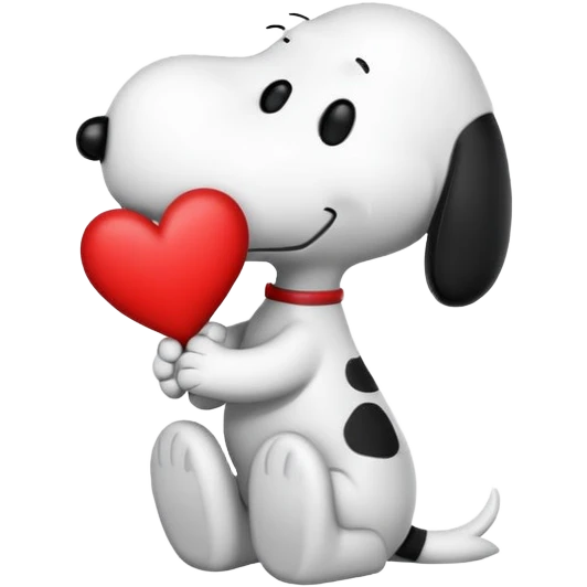 snoopy with hearts emoji