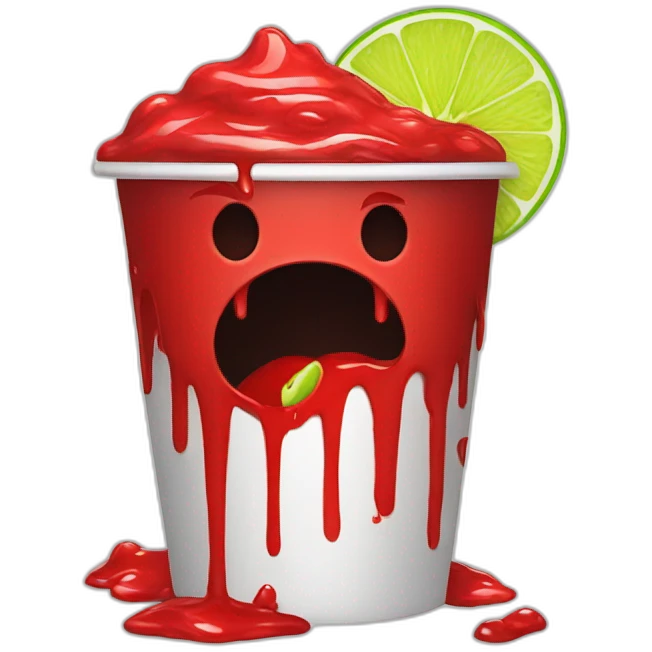 bloody cup with a lime emoji