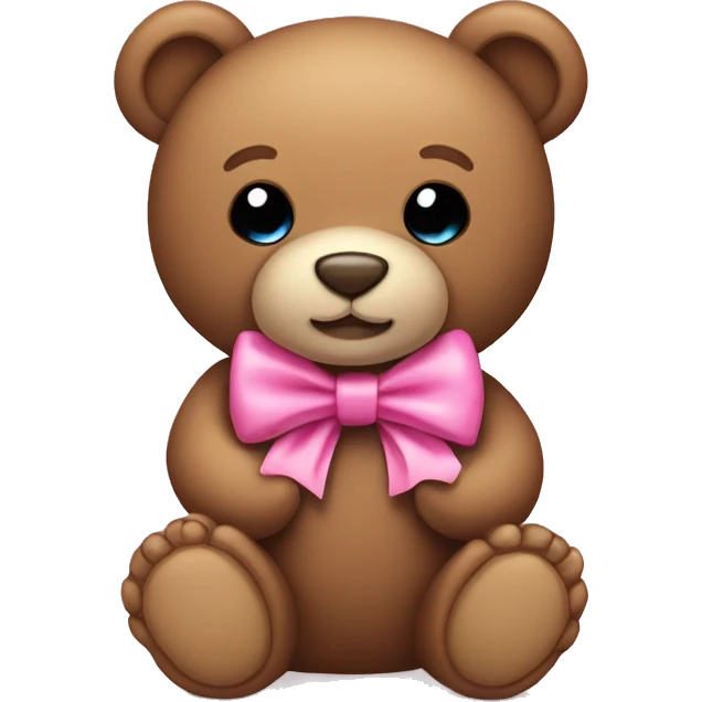 teddy bear with a pink bow  emoji