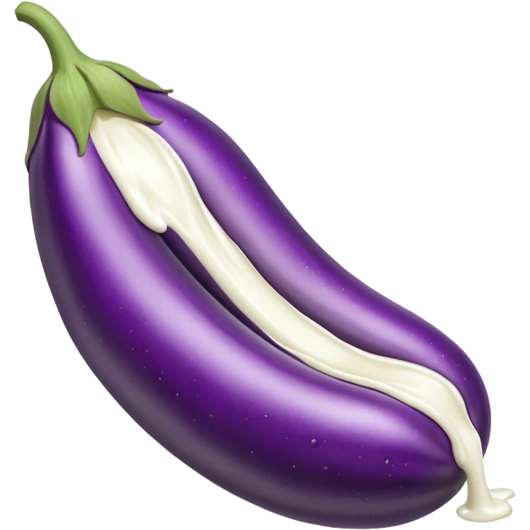 Milk coming out of an eggplant  emoji