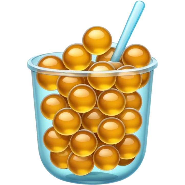 Pile of clear boba emoji