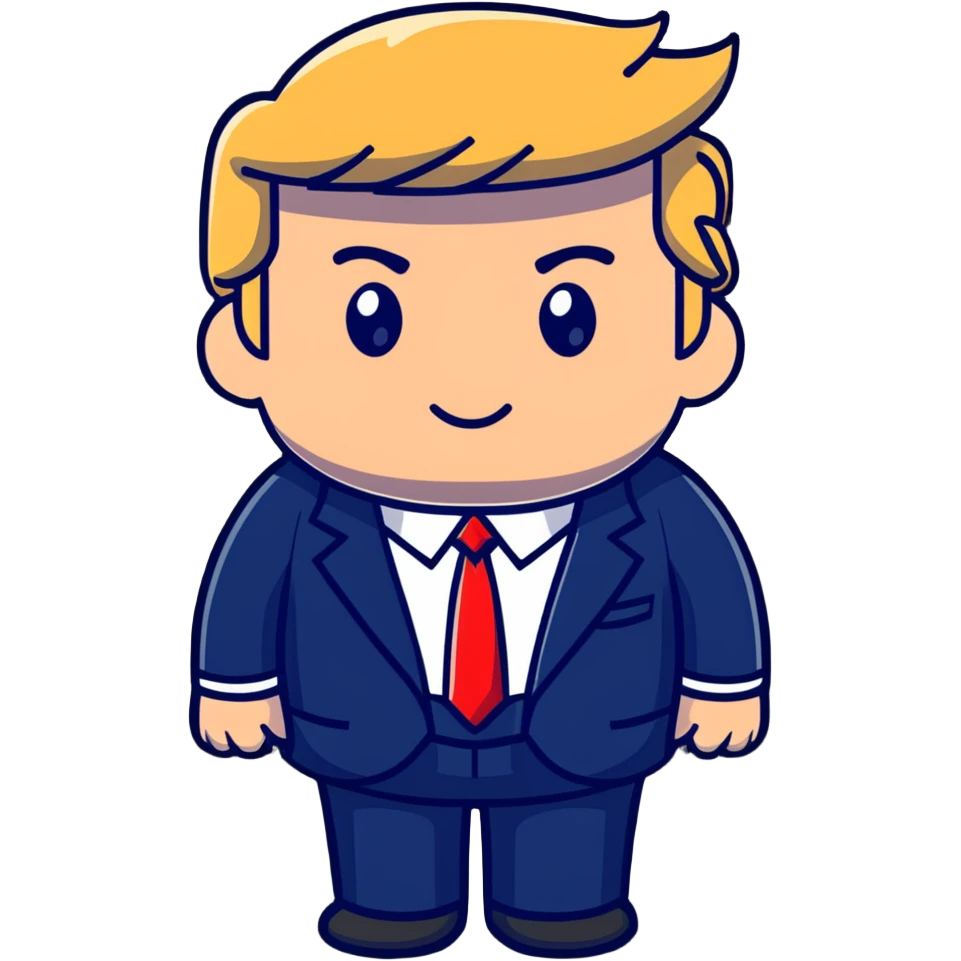 Trump with USA theme emoji