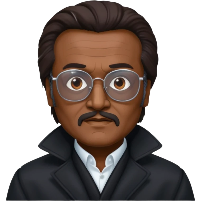 Rajinikanth baasha with black coat cooling glass emoji
